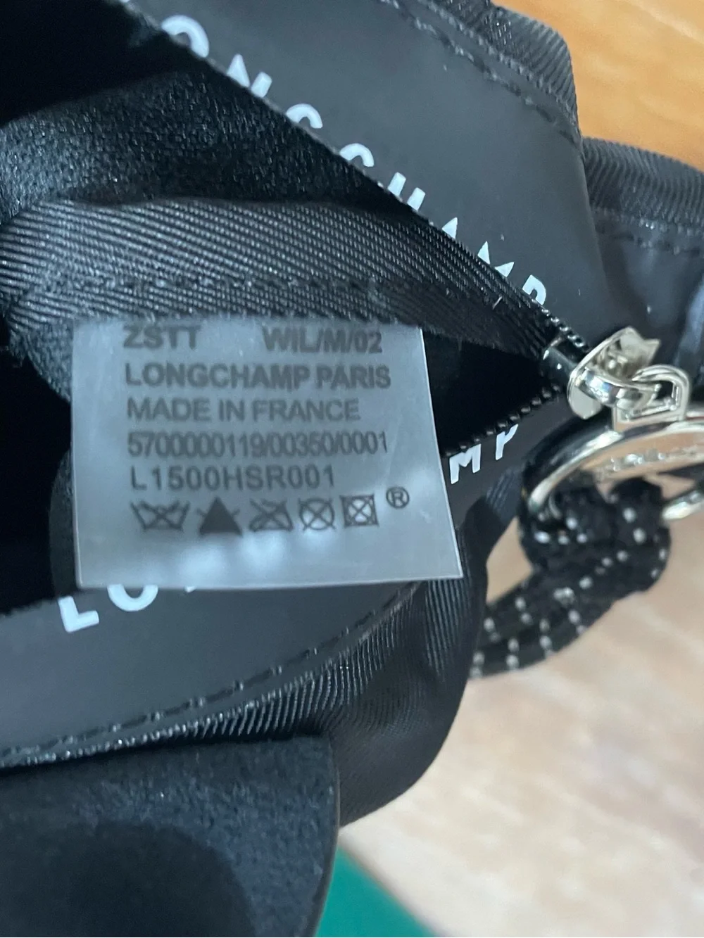 NWT Longchamp Le Pliage Energy Black Handbag Mini Pouch 2Way Crossbody Tote XS - Picture 7 of 7